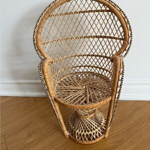 Handcrafted Wicker Chair plant holder